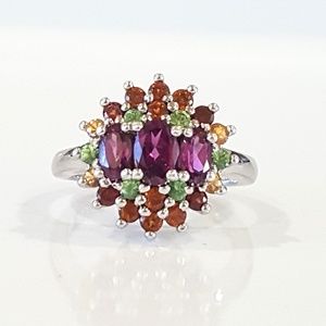 Genuine Gemstone & Sterling Ring